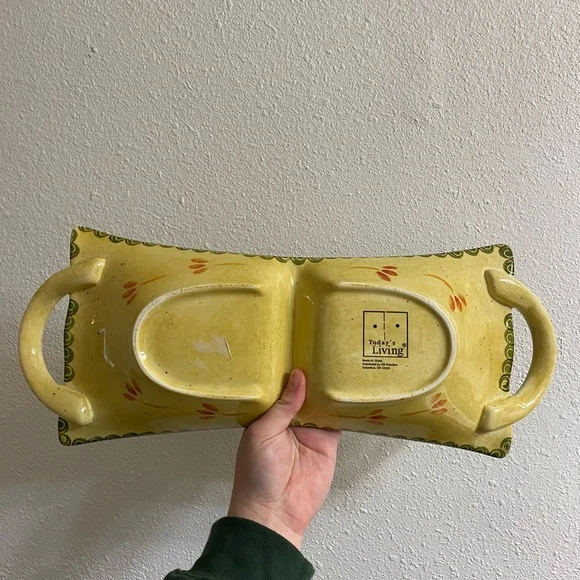 Two Sided Ceramic Rooster Dish - Picture 7 of 8